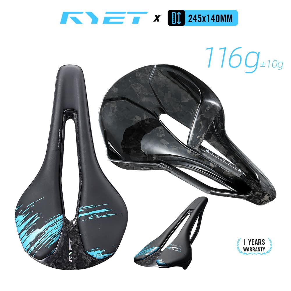 RYET 116g Selim De Bicicleta De Carbono Completo Super Leve 245x140mm Base De Uma Peça Trilhos 7x9mm Assento Ultraleve R