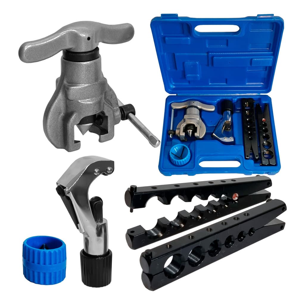 Kit Flangeador Com Limitador Cortador e Escariador 1/4 a 3/4