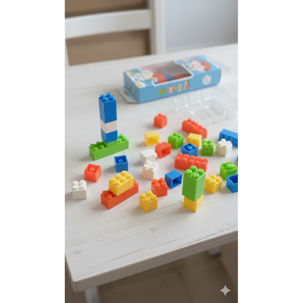 Brinquedo Bloquinhos de Montar Educativo 30 peças