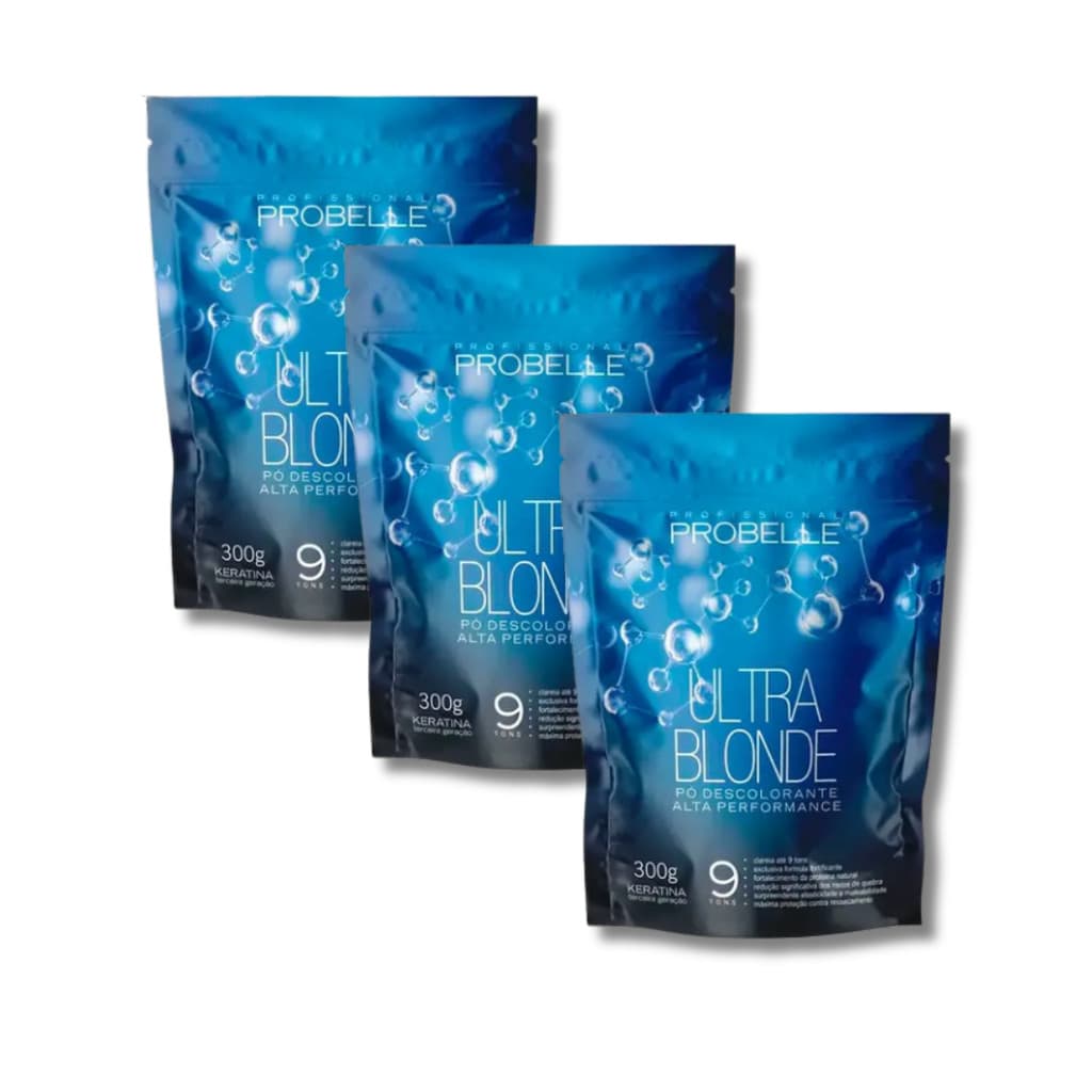 Kit 3 pós descolorantes 300g. PROBELLE (PROMOÇÃO)