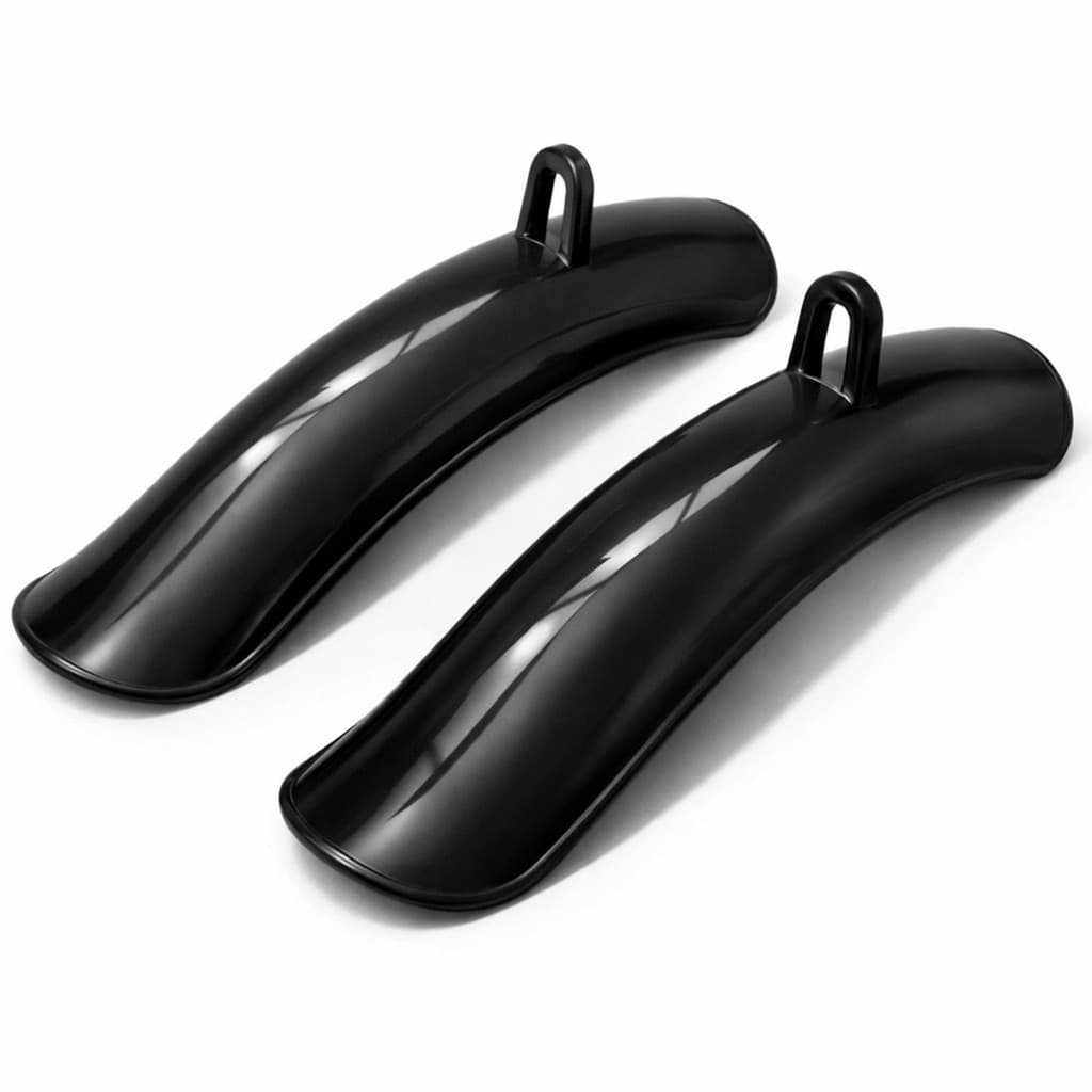 Par Paralama Dianteiro e Traseiro P/ Bike Aro 16/20 Preto