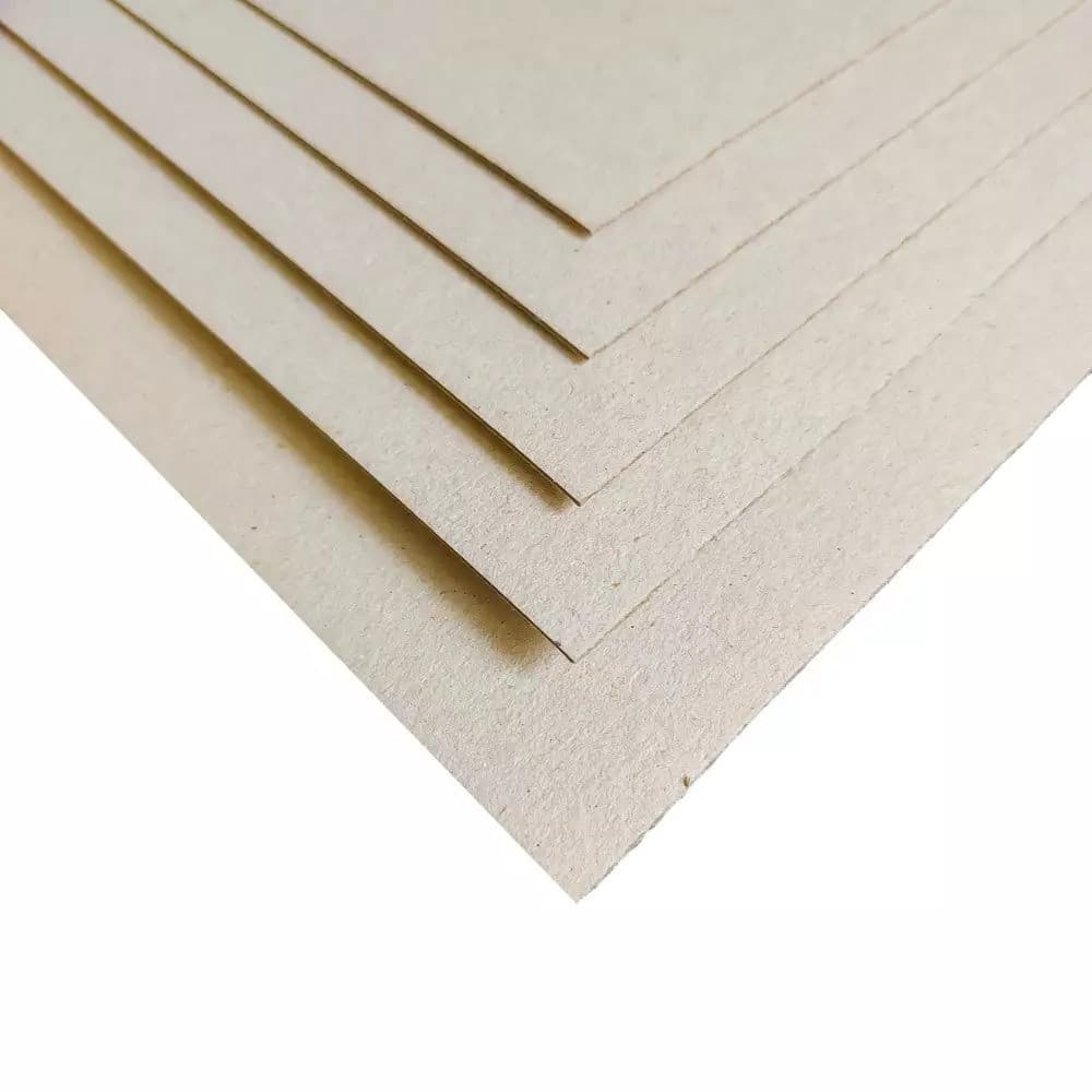 Papel Cartão Paraná Natural 1mm A5+ Kit 25 Folhas Cartonagem Encadernação Artesanato DIY