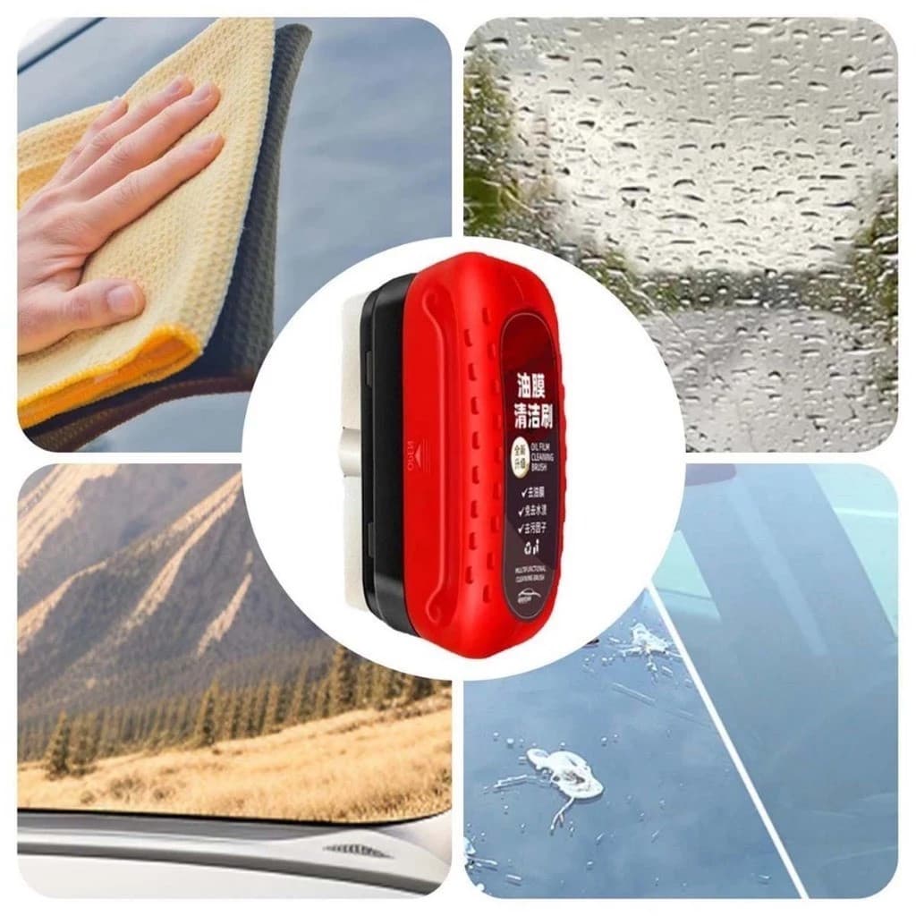 Limpador de óleo de vidro de carro 120ml, escova de limpeza de filme de óleo de vidro de carro, manchas de limpeza efici