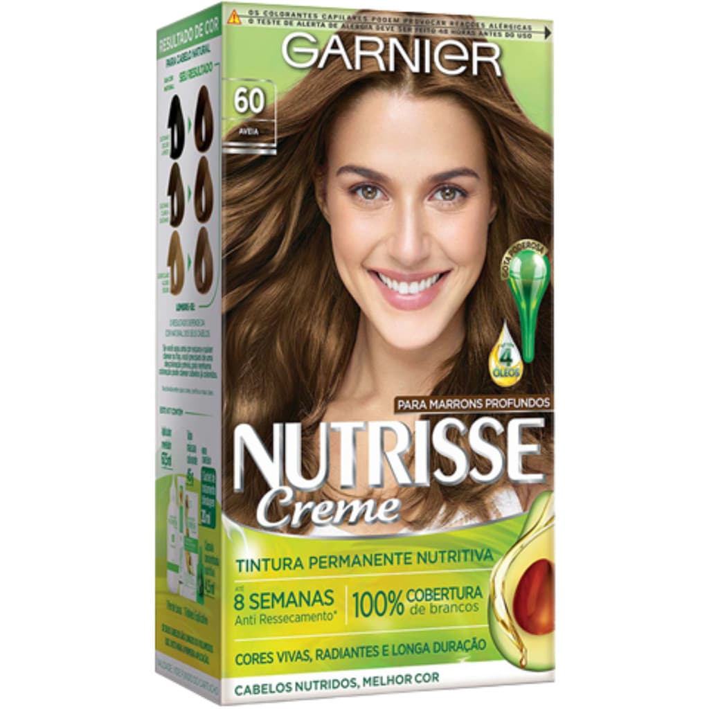 Tinta De Cabelo Coloração Garnier Nutrisse Creme 60 Aveia