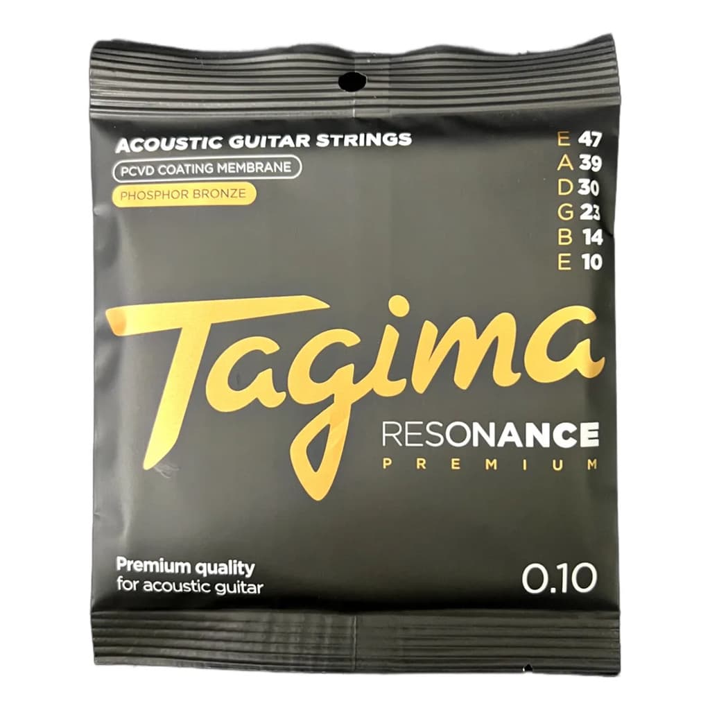 ENCORDOAMENTO TAGIMA RESONANCE VIOLÃO COATED PREMIUM 0.10 ANTI-FERRUGEM PHOSPHOR BRONZE RESISTENTE