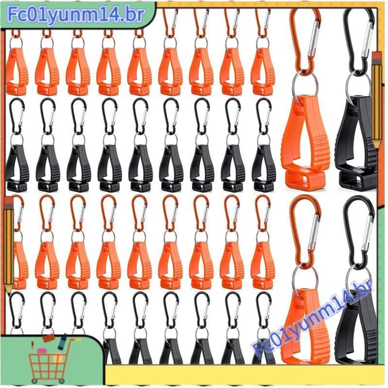 40 Pçs Clipes De Luva Clipe De Cinto , Segurança De Trabalho Luvas Keeper Grabber Para Laço Guarda Trabalhador Construçã