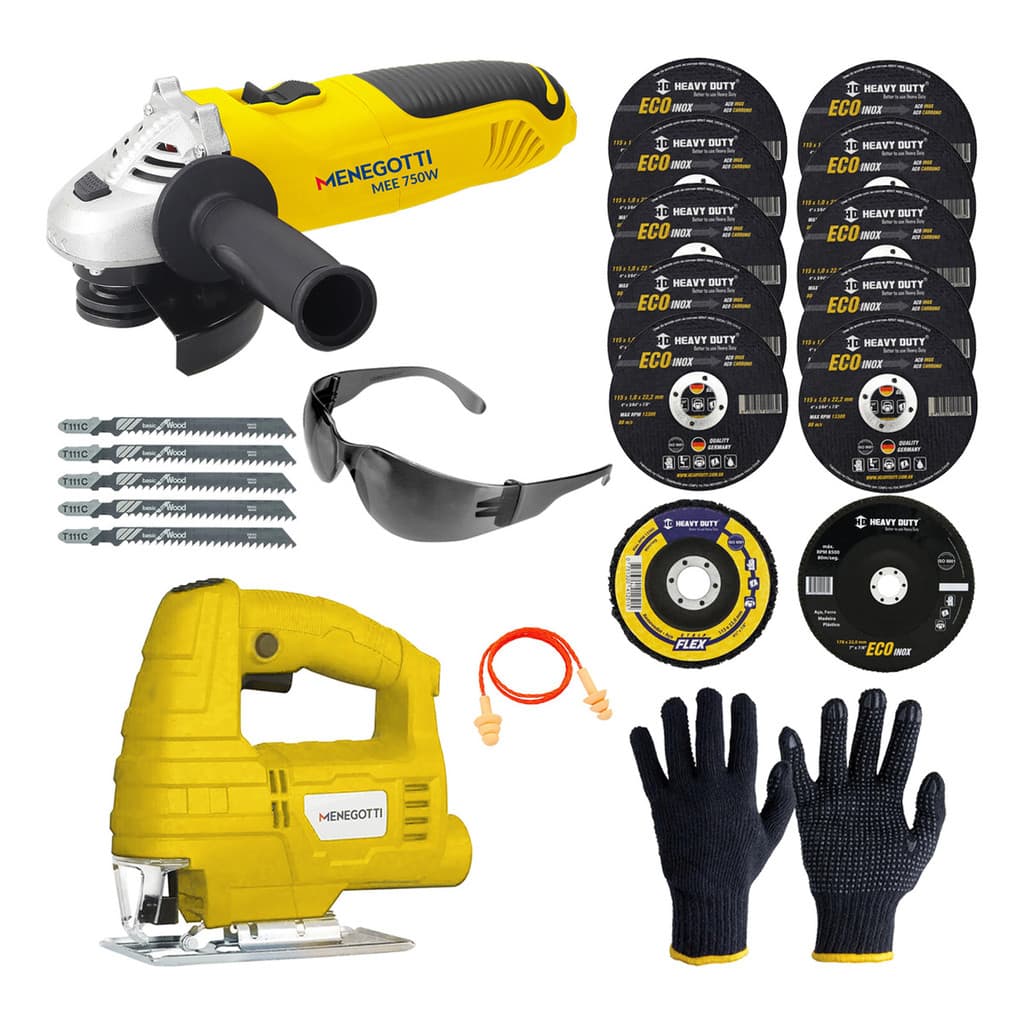 Kit Esmerilhadeira Serra Tico Tico Profissional E Utensílios