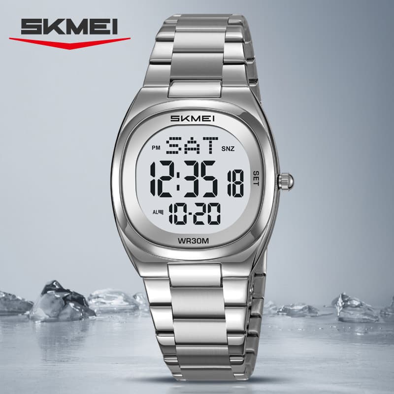 SKMEI Multifuncional Moda Relógio de Pulso Lazer Ao Ar Livre Relógio Eletrônico À Prova D 'Água Dual Time Cronógrafo Aço