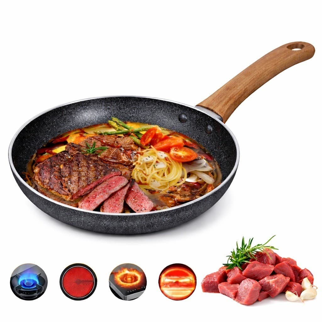 Frigideira Antiaderente 28cm Revestimento Antiaderente Cozimento Unifome Fácil de Limpar