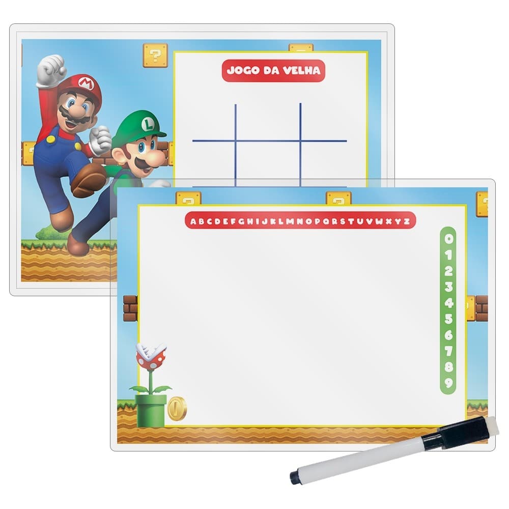 Kit 25 Lousa Magica Lembrancinhas Para Aniversario Envio imediato No Tema Mario e Luigi