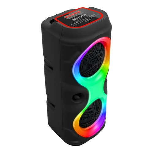 Caixa De Som Bluetooth 50w Com Led Rgb Rádio Fm Usb Função