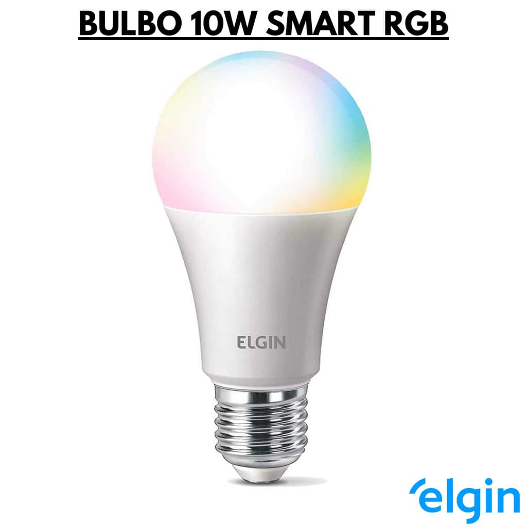 Lâmpada Led Bulbo 10w Wifi Smart Rgb Elgin