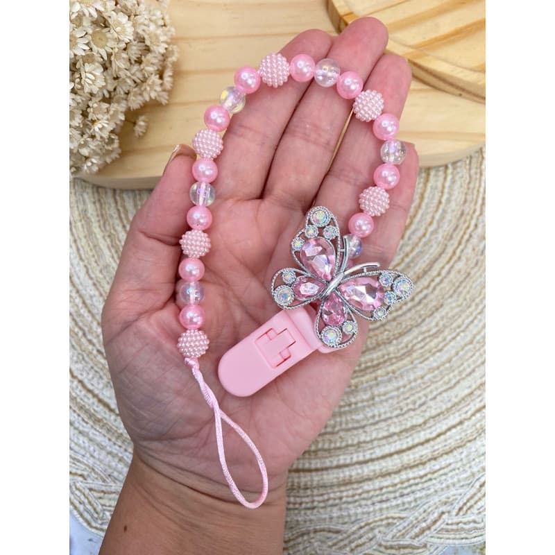 Prendedor de chupeta com nome personalizado para enxoval infantil