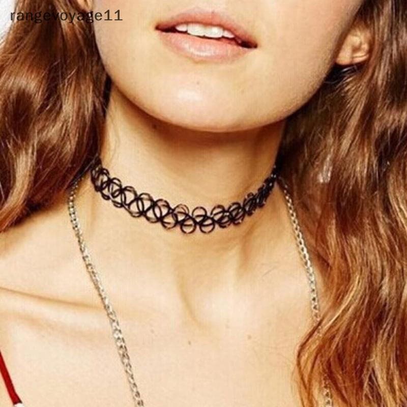 [Range11] Vintage Hippy Stretch Tattoo Gargantilha Colar Pulseira Elástica Chocker Henna Novo [VN]