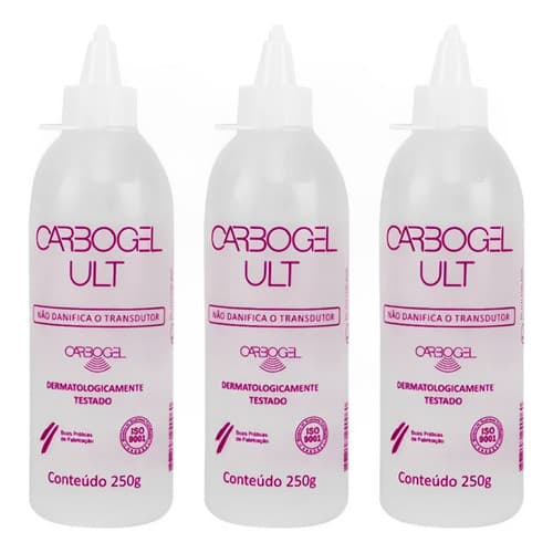 Gel Para Corpo 250g Para Ultrassom 250g Neutra - Kit 3 Unidades