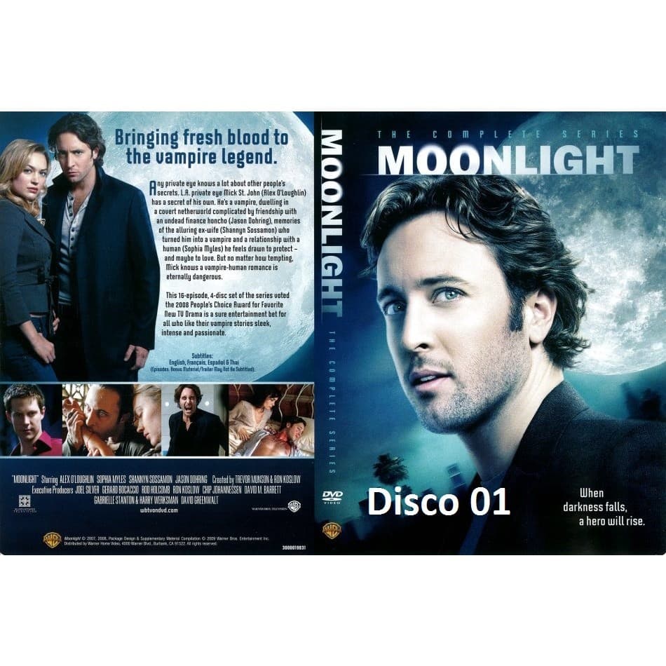 - dvd Dvd Moonlight - 1ª Temporada Completa - Legendado ou Dublado - 02 Discos