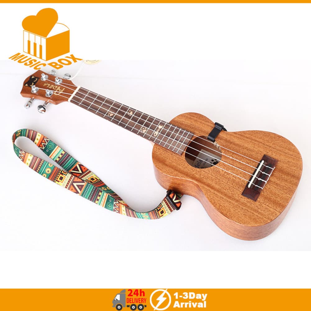 Correia Colorida Para Ukulele , Fita De Transferência Térmica , Estilo Étnico , Prático , Pequeno Cinto De Guitarra ,