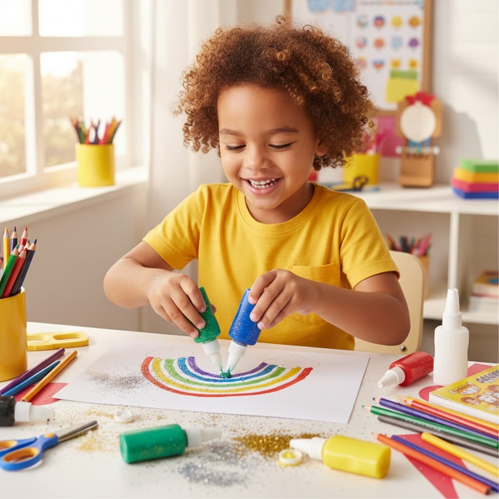 Cola Colorida com Brilho PVOH para Artesanato 25g