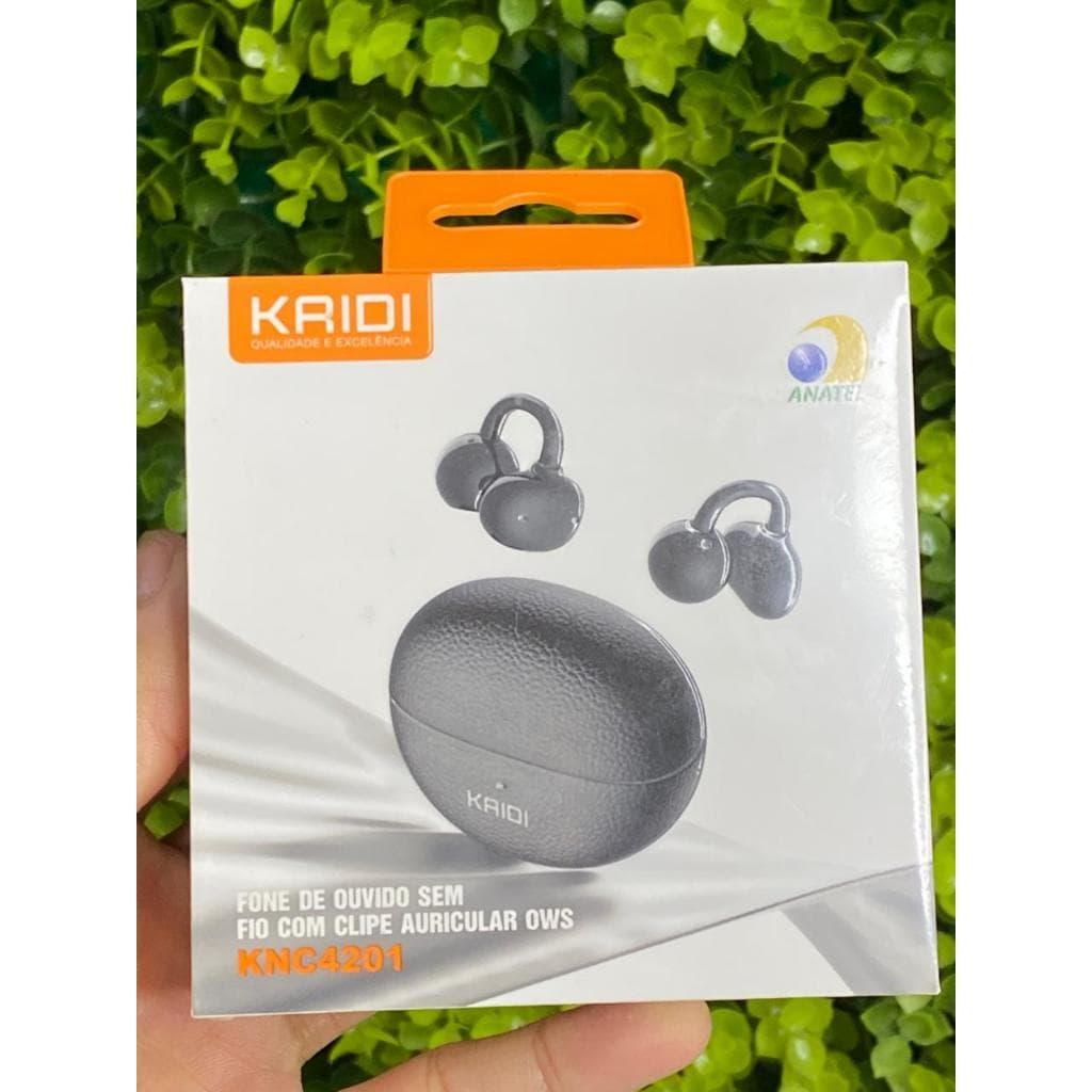 Fone de Ouvido Bluetooth OWS Kaidi KNC4201 com Clipe Auricular | Sem Fio | Esportivo para Academia