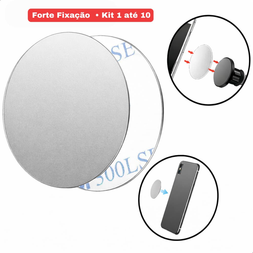 Placas de Metal Disco Para Imã Suporte Celular Magnético Automotivo