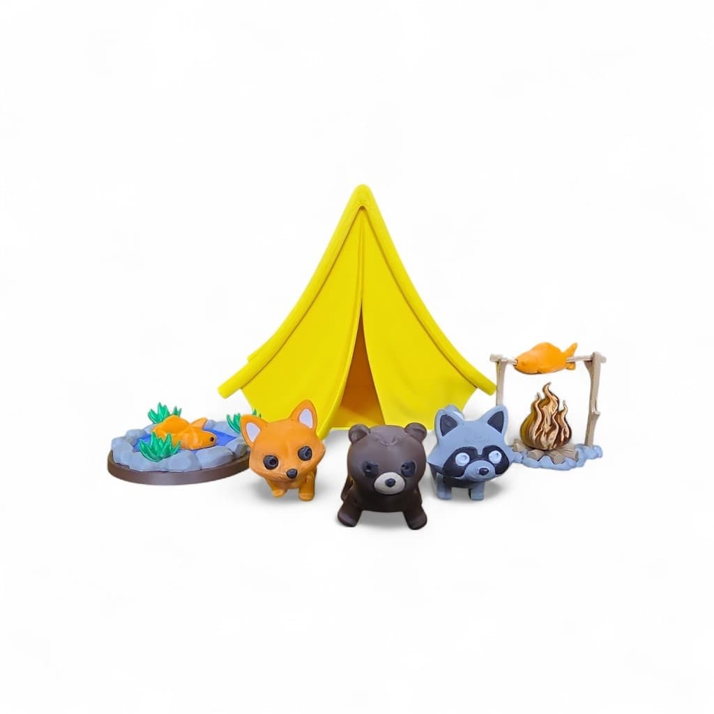 Kit Camping Flexpop Boneco Articulado Presente Brinquedo Fidget Antistress 3D