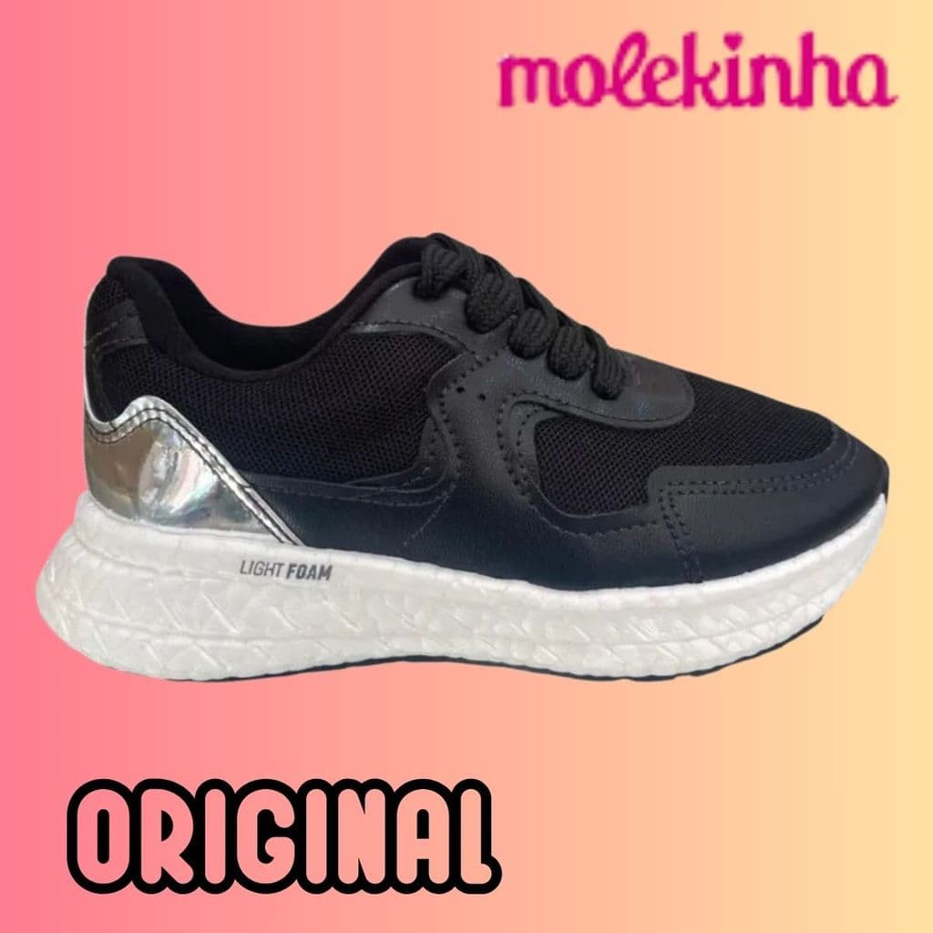 Tênis Menina Infantil Molekinha Infantil Confortavel Macio Original Acolchoado