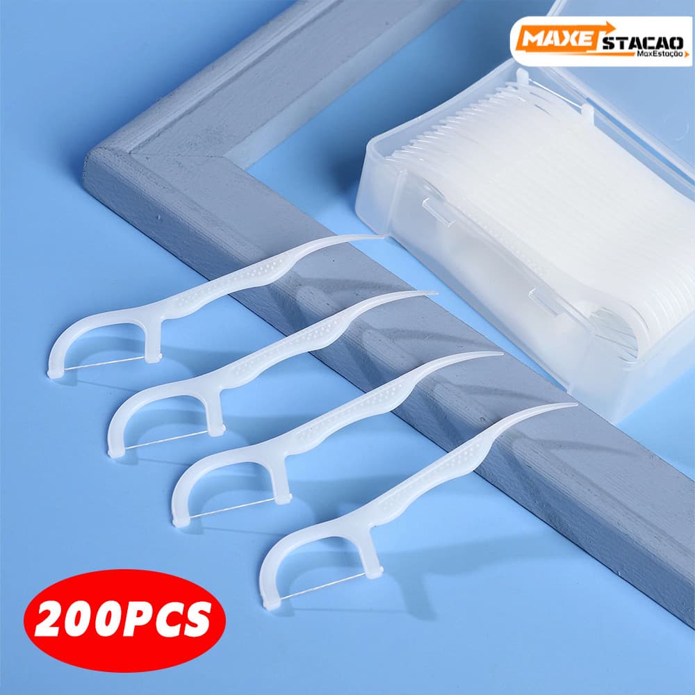 Fios Dentais com Haste Arqueada Ultra Fina - Conforto para Crianças e Adultos Alike