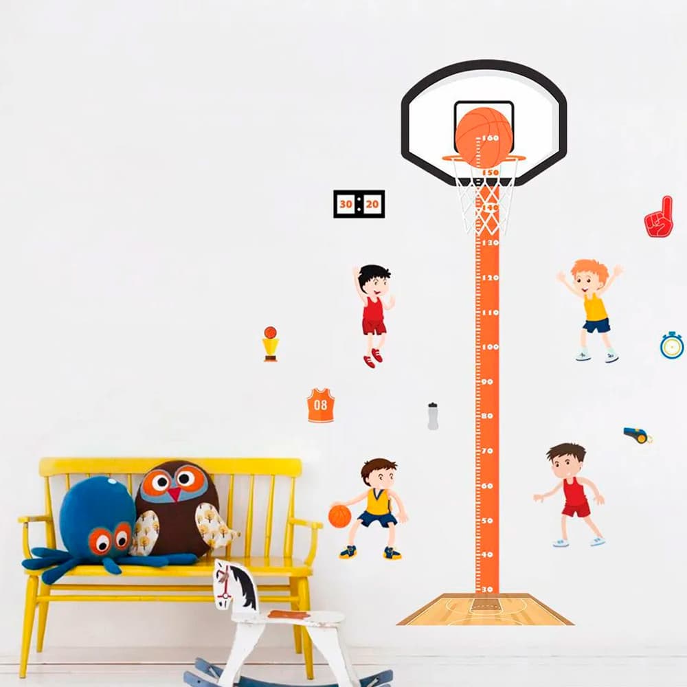 Régua de Crescimento Infantil Basquete