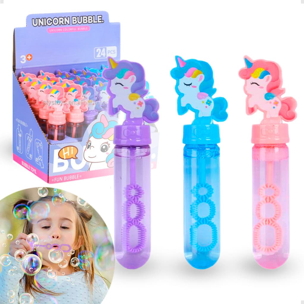 Kit 24 Un Bolha De Sabão Unicórnio Brincadeira e Decoração de Festa Lembrancinha Atacado Babyland