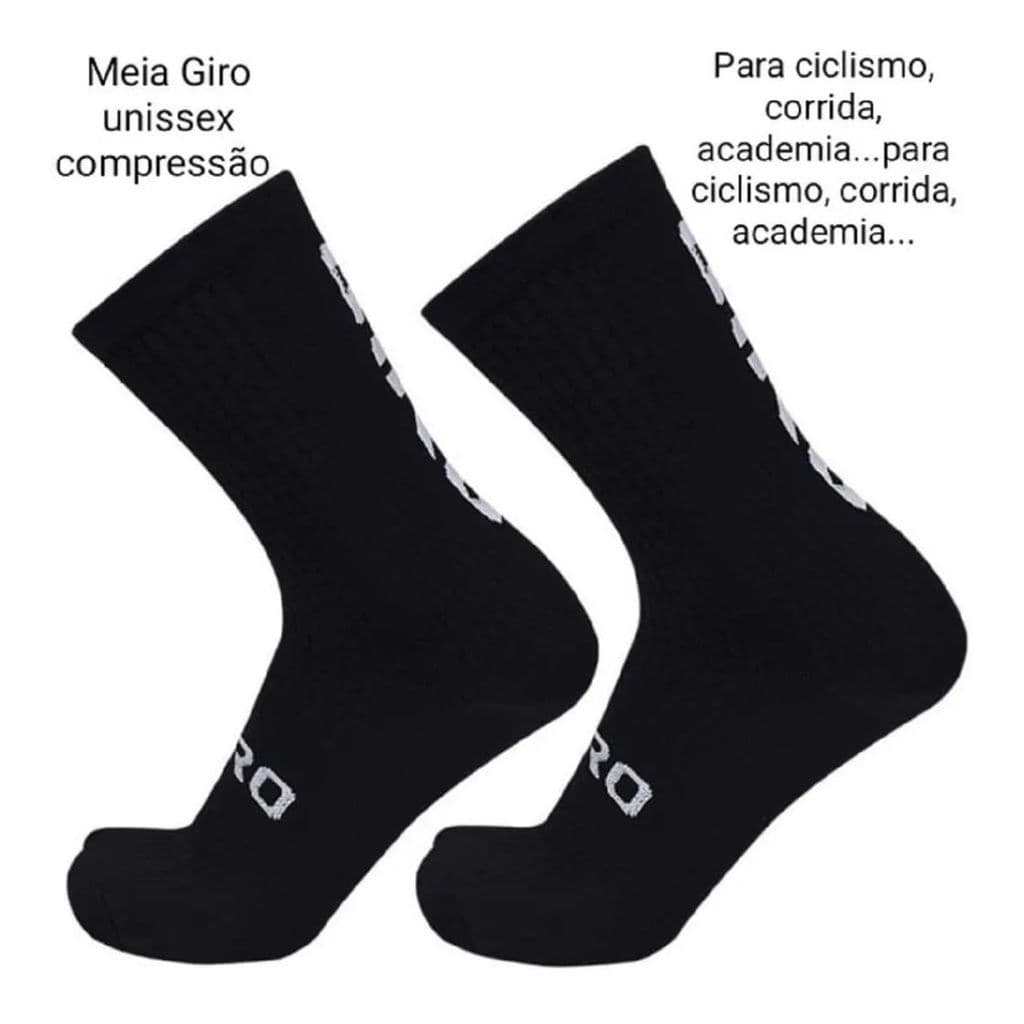 Meia Compressão Giro Ciclismo Bike Corrida Triátlon