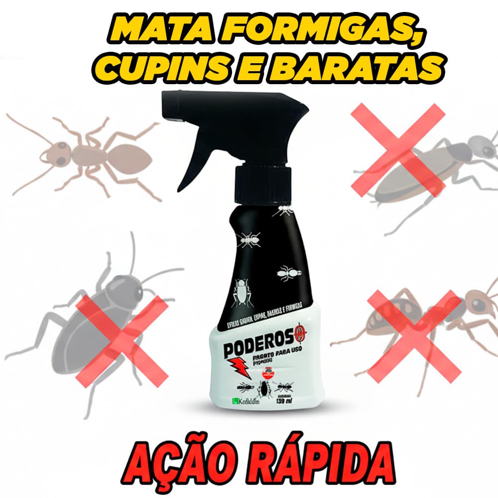 Inseticida Poderoso R-56 Pronto Uso 150ml Contra Cupim Barata e Formiga