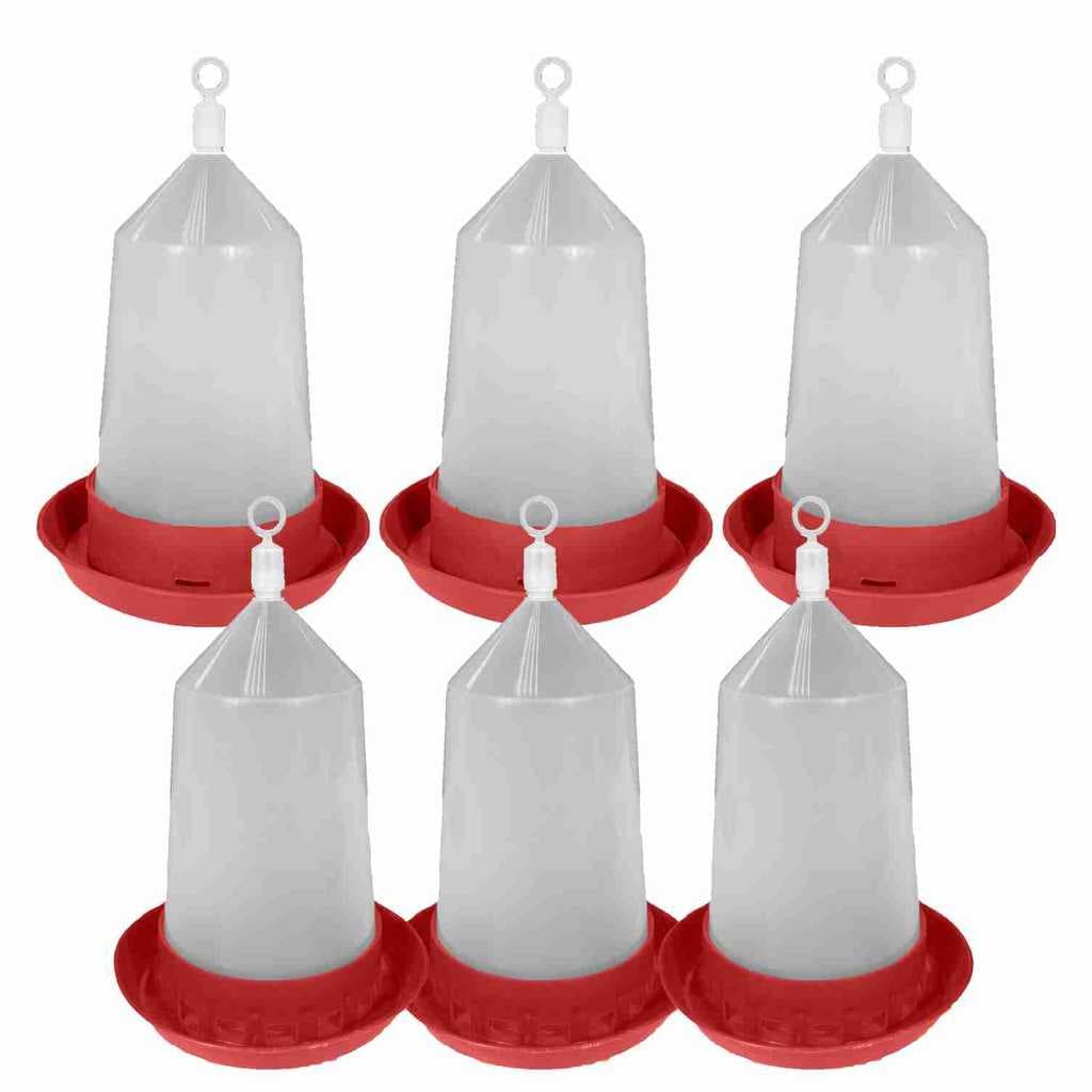 Kit 3 Bebedouros + 3 Comedouros 750ml Auto Aves Galinha Codorna