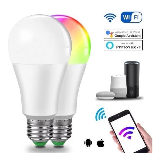 Lâmpada Inteligente Wifi LED 15W RGB E27 Compatível Alexa Google Tuya