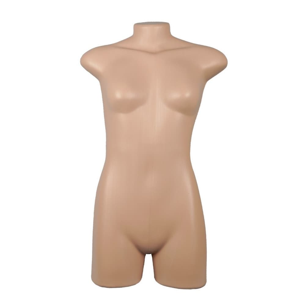 Manequim Busto Jô Perninha Meio Corpo Feminino Expositor Bege