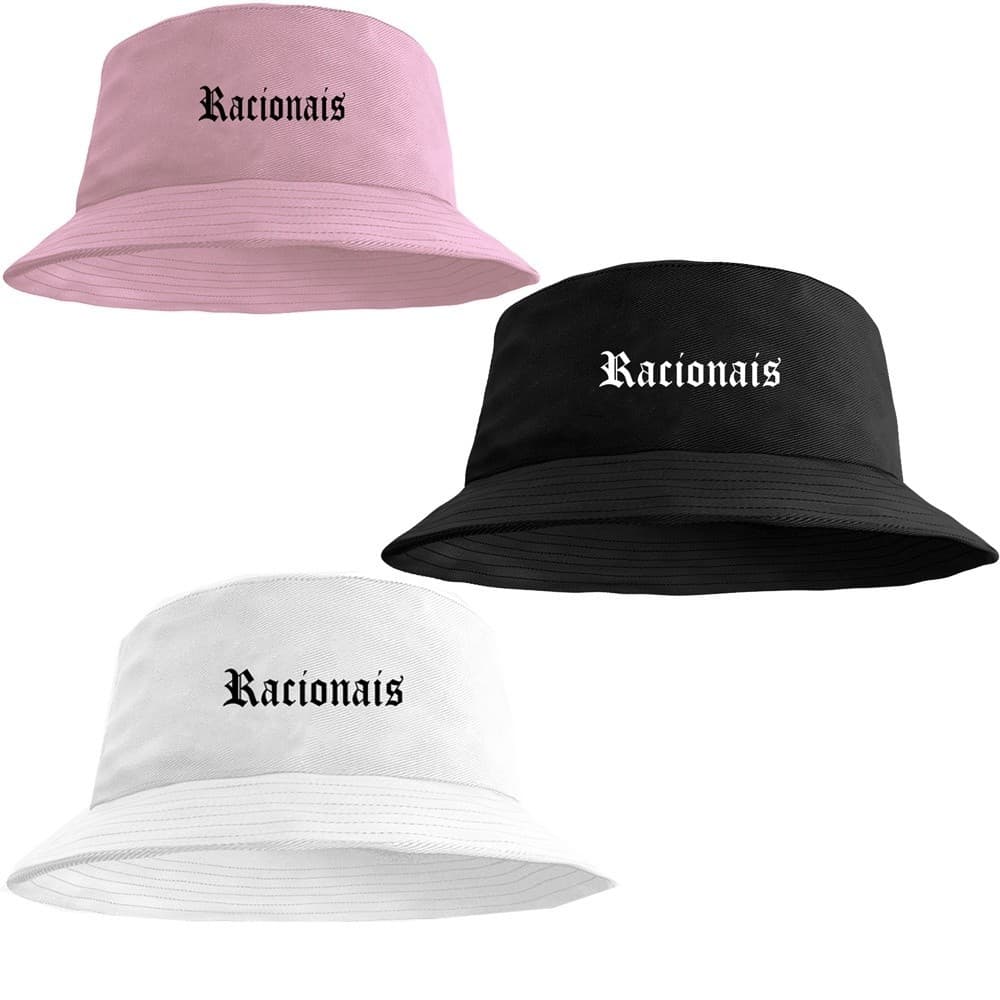 Chapéu Bucket Hat Unissex Barato Estampado Racionais- Lançamento