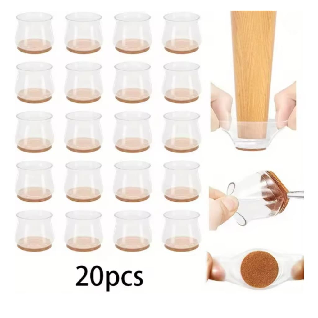 20un Capas Protetoras para Pés de Cadeira Silicone