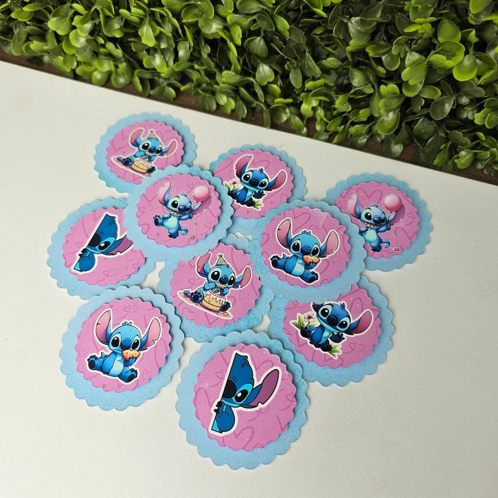 Aplique 3D Escalope STITCH - Festa Infantil - Aniversario - Lembrancinha