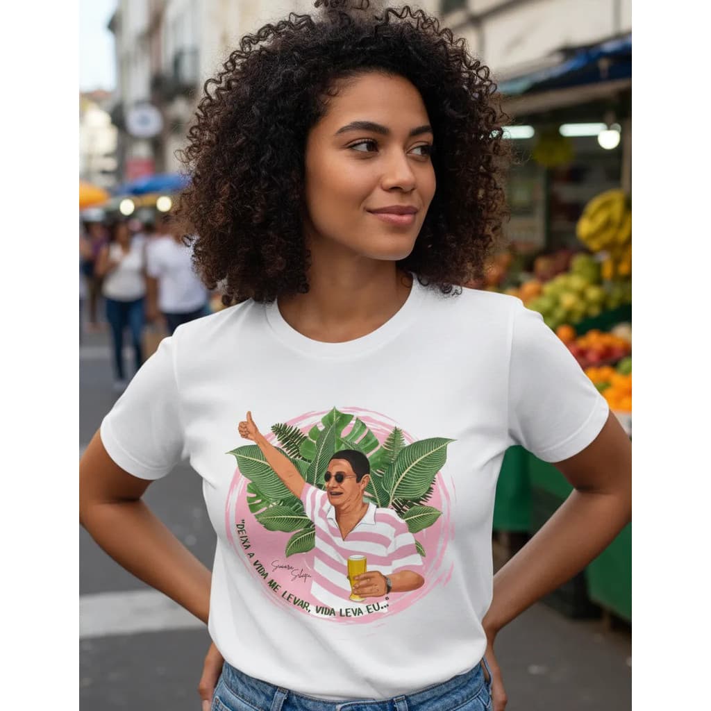Camiseta Feminina Camisa Deixa Vida Me Levar Zeca Pagodinho