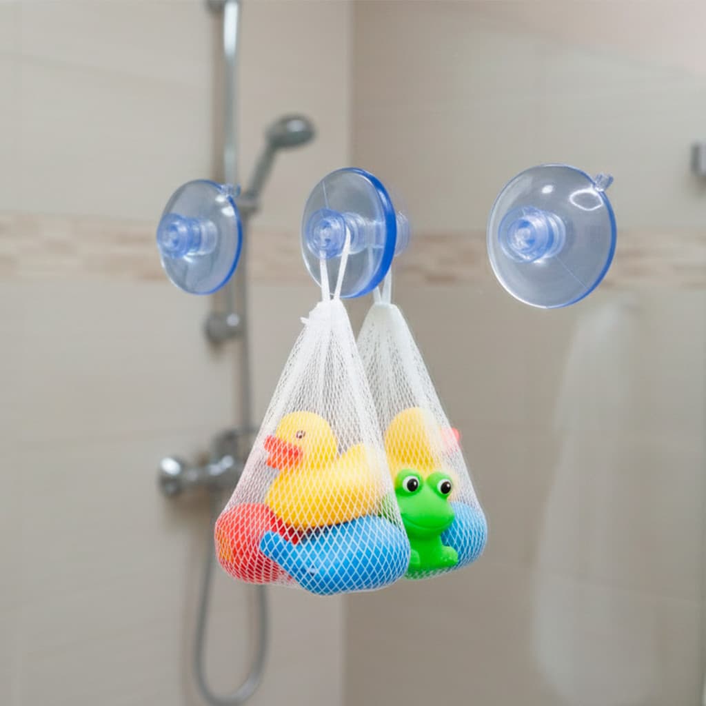 Ventosa Cabeça Botão se Silicone ideal Para Vidros e Acrilico - 40mm Kit 3 Unidades Fixação Forte