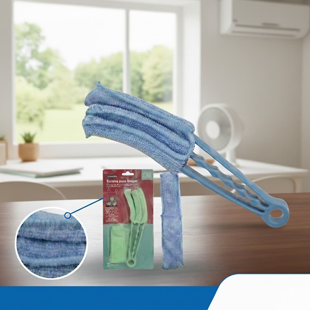 Limpador Multiuso de Microfibra Cabo e Refil Persianas e Ventiladores fashion