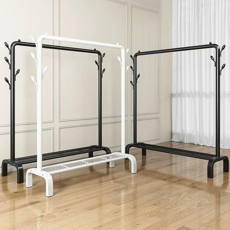 Cabide Vertical de chão para quarto, cabide para pendurar roupas, dormitório interno, multicamadas, haste de secagem em