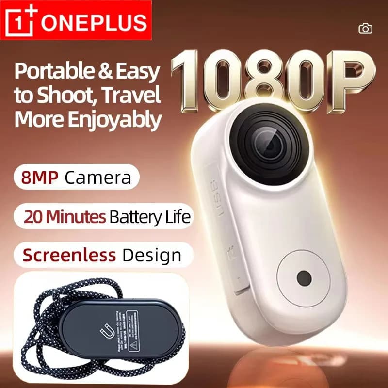 OnePlus Mini Câmera De Bolso Magnético À Prova D'água 1080P HD Action Cam Para Capacete De Motocicleta Equitação Esporte