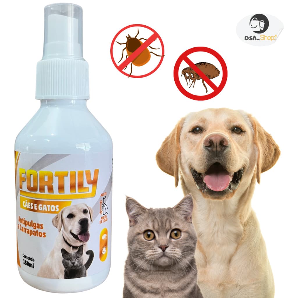 Spray Anti-pulgas e Carrapatos Fortily 150ml