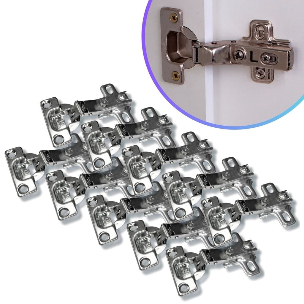 20x Dobradiça Curva Alta 26mm Porta de Armário Cozinha Guarda Roupa Móveis de Madeira Caneco de 25mm Dobradisa Dobradica