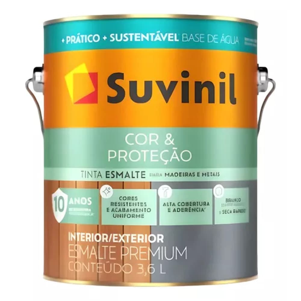 ESMALTE COR&PROT + PRATICO BASE AGUA ACETINADO PLATINA 3,6L