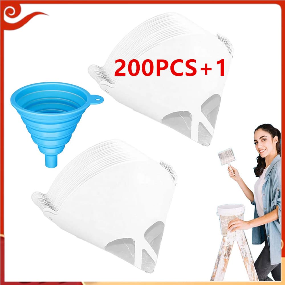 Kit de papel 201 para filtro de pintura de carro, malha cônica de Nylon de 15 * 10 cm, 1 funil dobrável