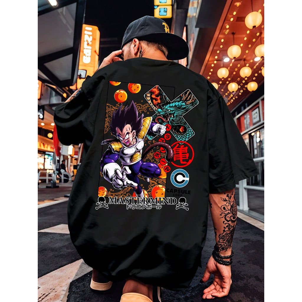 Camiseta Anime Dragonball Vegeta Dragon Shenlong Manga Camisa Blusa Unissex Masculino Feminino 100% Algodão Plus Size