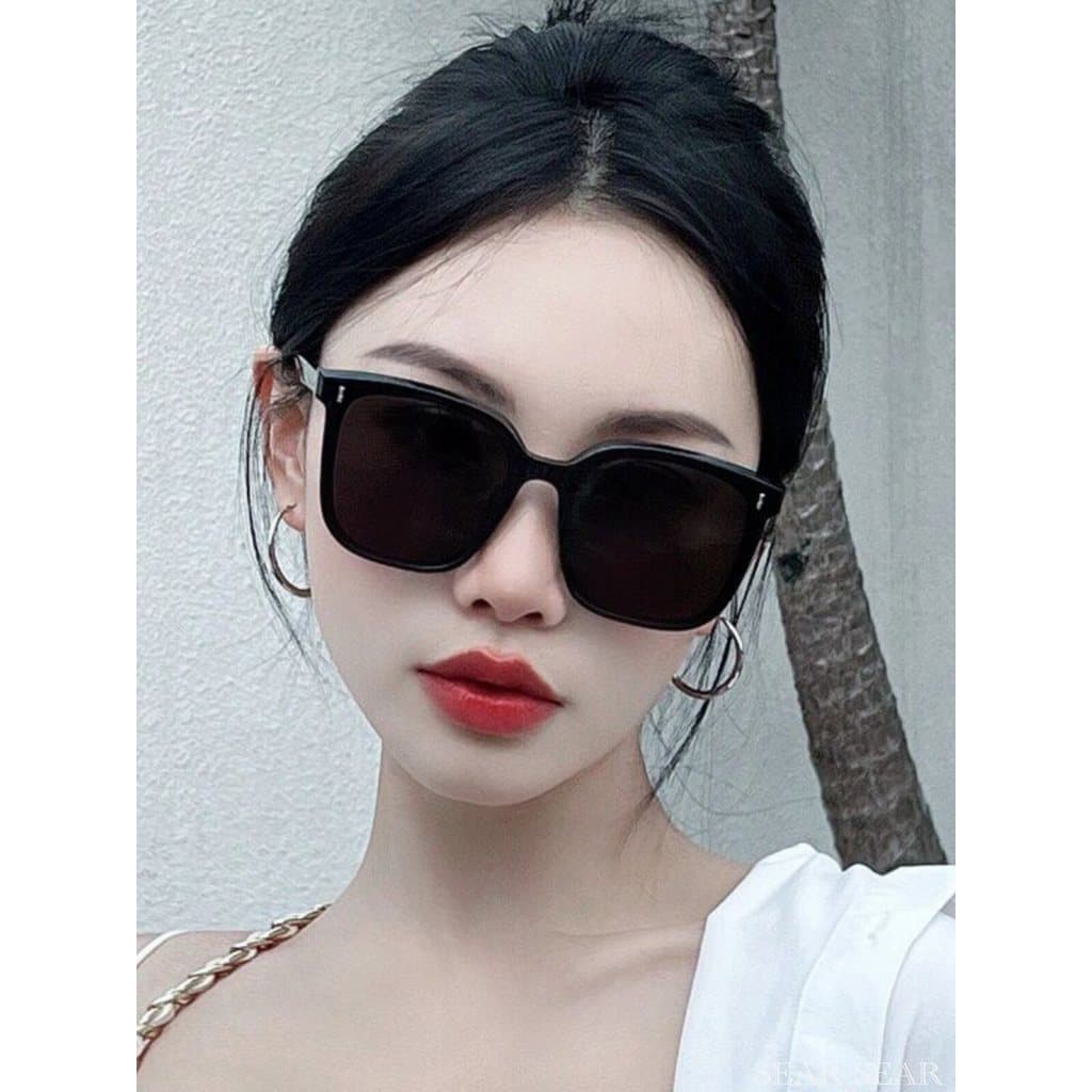 Influencer gm óculos de sol feminino protetor solar de alta qualidade rosto grande mais fino olhar à prova de ultraviole