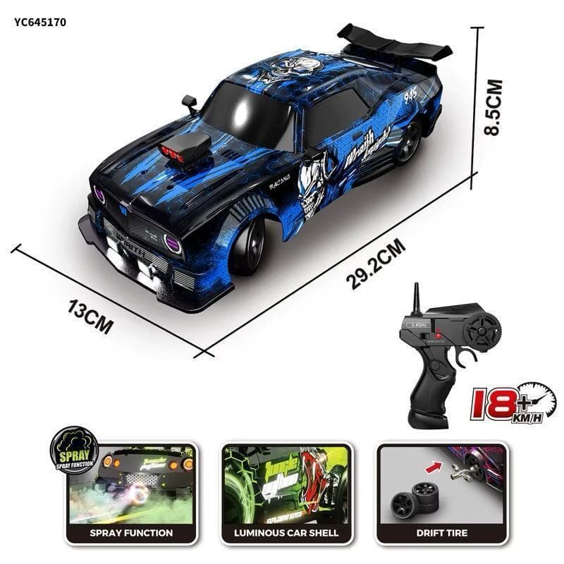 Carrinho Controle Remoto Racing Rally Com Luzes Bateria Recarregável Novo Lançamento