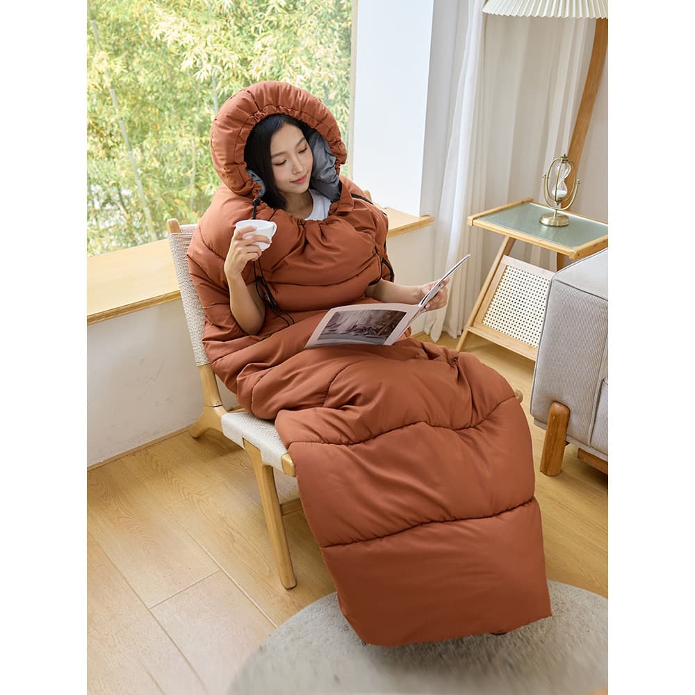 Saco de dormir adulto acampamento ao ar livre engrossado quente escritório interior almoço pausa à prova de frio viagem